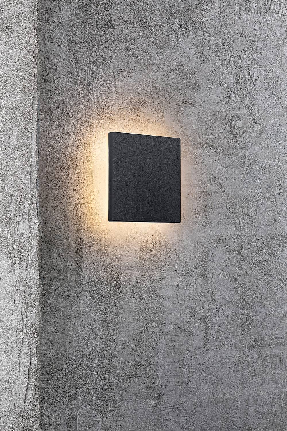 Nordlux Artego Square LED Wandlamp - Zwart - 15 x 15 cm