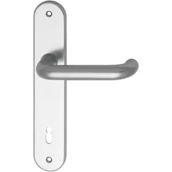 Grundmann, Türgriff + Türgarnitur, Türbeschlag WG 1700L Türgriff Innentür auf Schild BB 90 Aluminium silber (Türgriff)