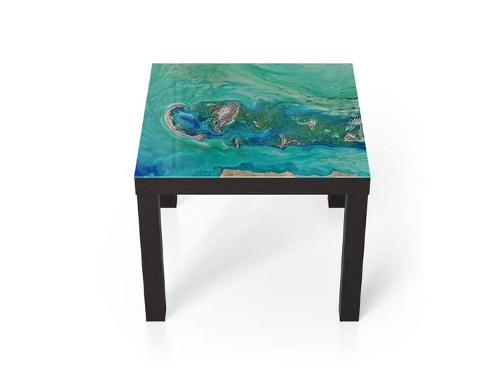 DEQORI Couchtisch 'Herz der See', Glas Beistelltisch Glastisch modern