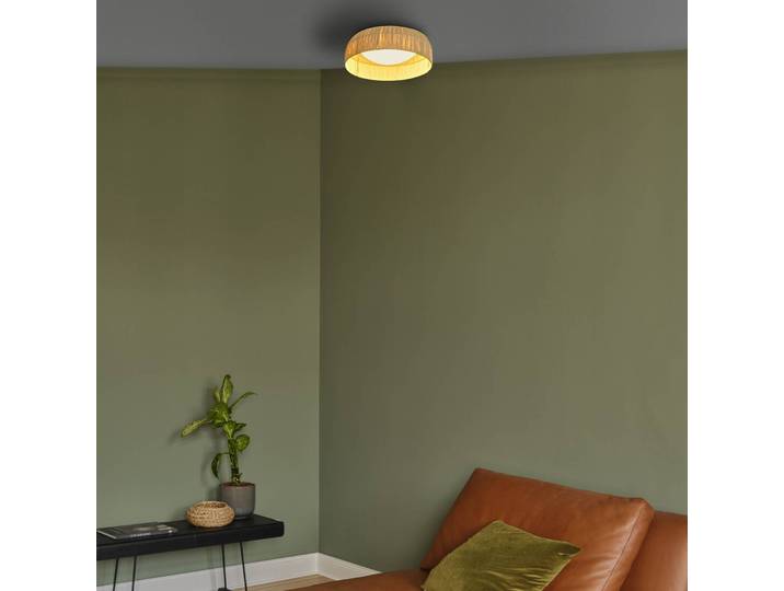 OSRAM LED Deckenleuchte Decor Bamboo Paper, braun / rost, für Wohn- / Esszimmer, Bambus, Landhaus / Rustikal