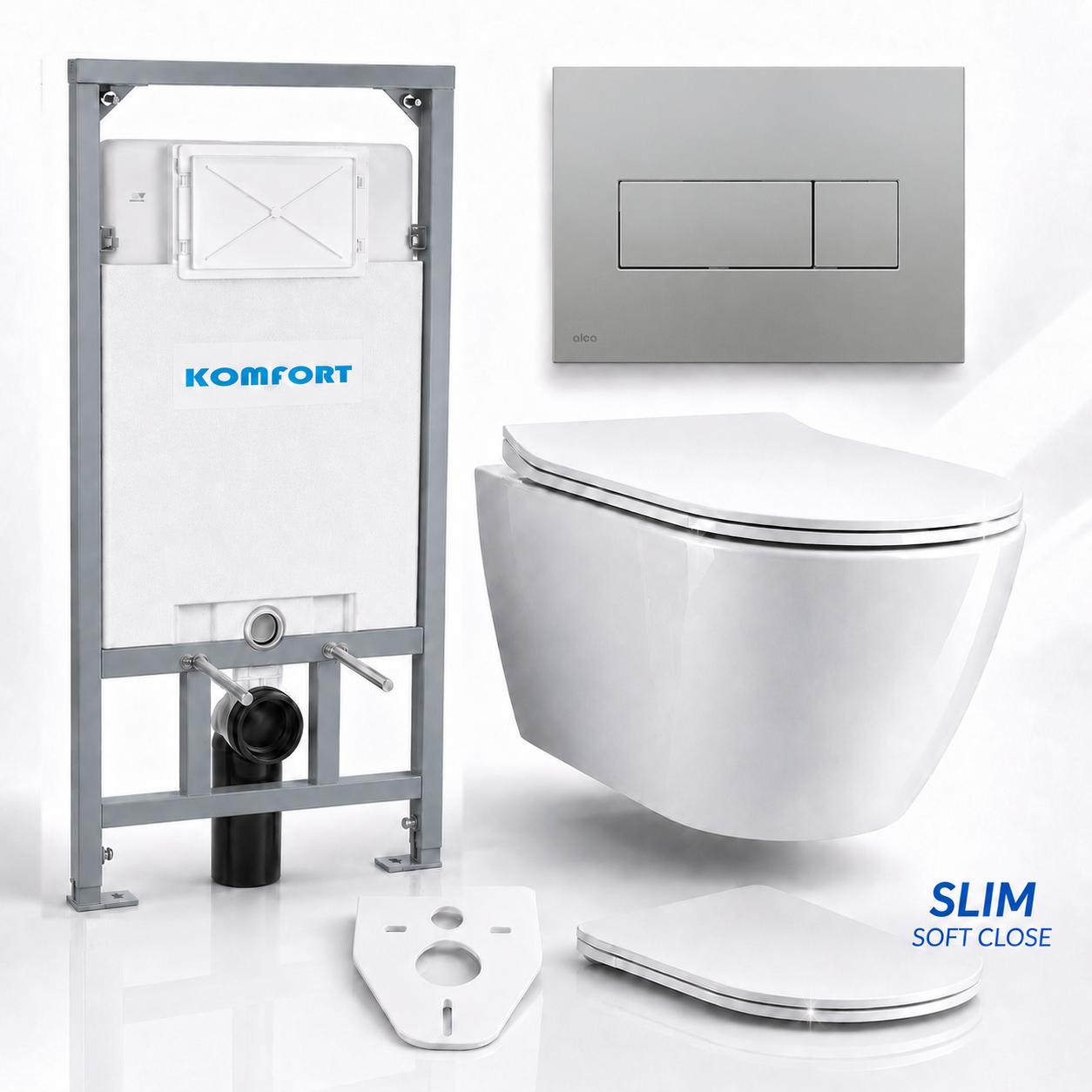Alcadrain Vorwandelement WC-Schüssel Betätigungsplatte M372 Chrom | BADLAND ROLO