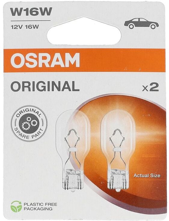 Ams-Osram Hehkulamppu Osram Standard W16w 12v, 16w, 2 Kappale