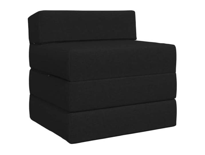 Todiikf Faltbares Schlafsofa 2-in-1 Gästebett Klappmatratze Schwarz 2-in-1 Design als Sessel und Gästebett für Wohnzimmer und Schlafzimmer mit abnehmbarem Bezug aus Polyester.
