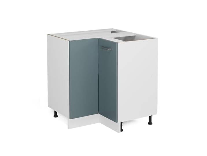Vicco Eckschrank für Hausrat R-Line, Blau-Grau, 75.6 cm mit Tür, ohne Arbeitsplatte, zur Aufbewahrung von Haushaltsutensilien und Vorräten