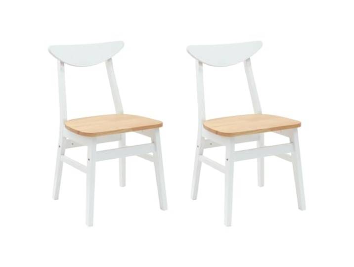 KGHERMDF Esszimmerstühle 2er Set Weiß Massives Gummiholz Stabile Konstruktion, Quadratische Beine, Pflegeleicht, Modernes Design für Essbereich