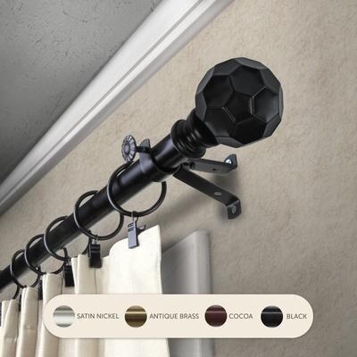 InStyleDesign Finley Adjustable Curtain Rod 13/16 inch dia.
