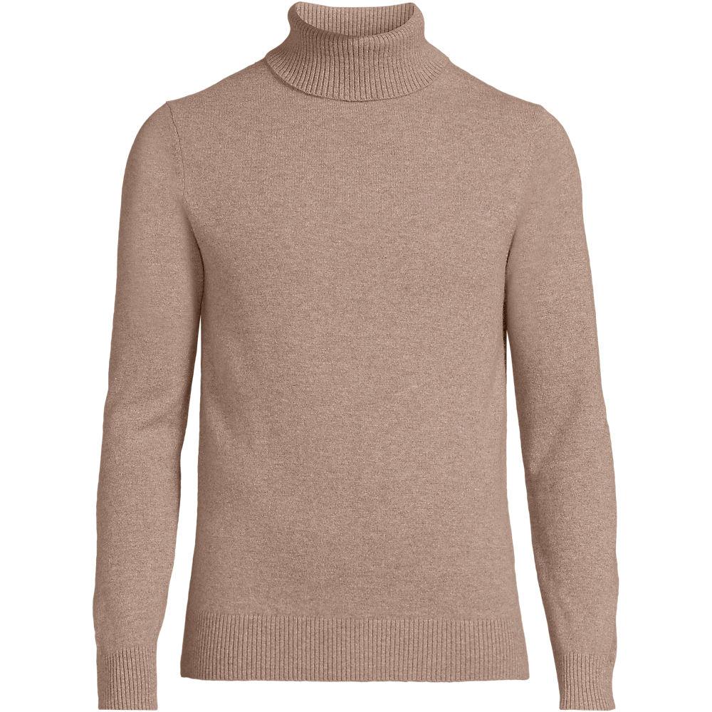 Kaschmir-Rollkragenpullover, Herren, size: regular, Braun, Kaschmir, by Lands' End