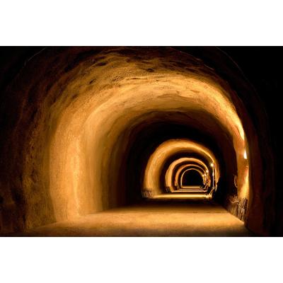 Fototapete PAPERMOON "Visuell dynamischer Tunnel", bunt, B:5m L:2,8m, Vlies, Tapeten