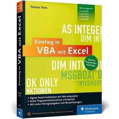 Einstieg in VBA mit Excel, Paperback von Thomas Theis, Rheinwerk