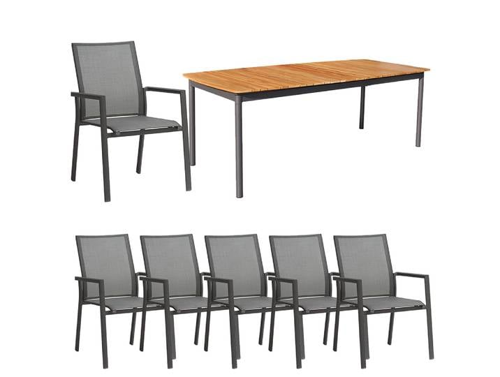 Zebra 6x FLY Sessel Aluminium graphite Textilen carbon grey mit