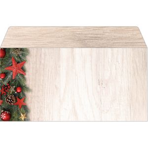 Sigel Weihnachtsumschläge DU442, DIN lang, Chalet Style, ohne Fenster, 50 Stück