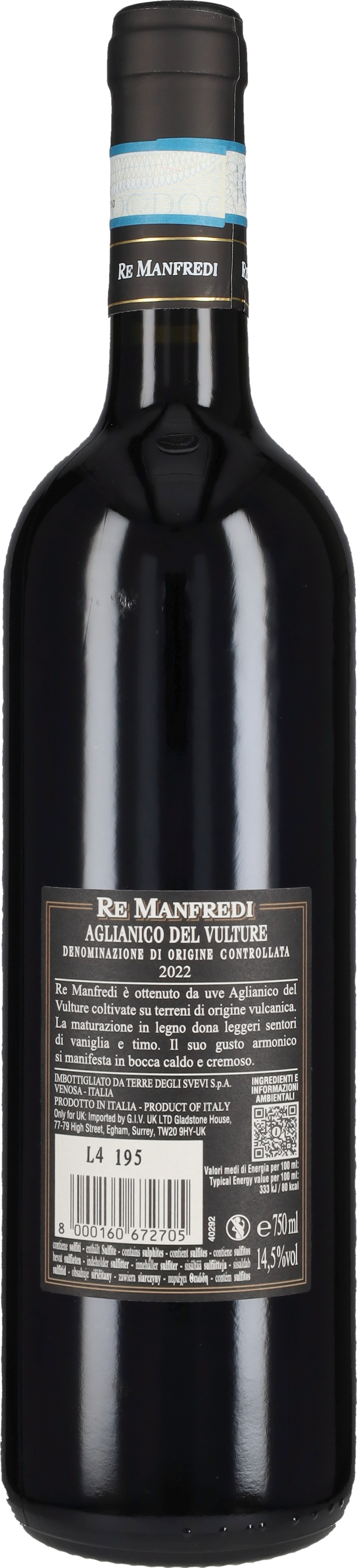 Aglianico del Vulture 'Re Manfredi' Terre degli Svevi - Re Manfredi 20