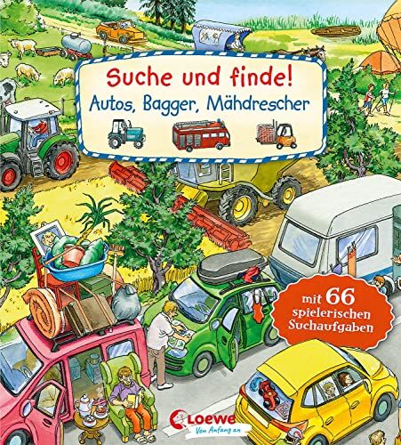 Loewe Meine allerersten Bücher - Suche und finde! - Autos, Bagger, Mähdrescher: mit 66 spielerischen Suchaufgaben - Kindgerechte Suchaufgaben und Wimmelbilder für die Förderung der ... - Ab 2 Jahren (Loewe von Anfang an) - Preis vom 19.10.2026 19:33:35 h