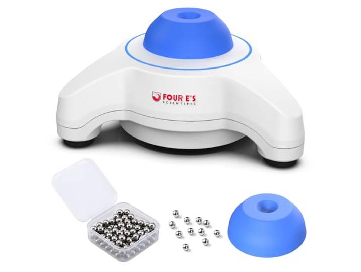 FOUR E'S SCIENTIFIC Vortex Mixer Farbschüttler 5600UpM mit 100-pcs Stahlkugel Schnelles Mischen Touch Mode 6mm Orbit Farbmischer Vortex Shaking Mixer für Acrylfarbe Nagellack Labor Reagenzglas