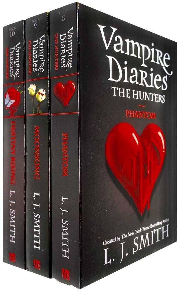 Hodder & Stoughton Vampire Diaries: The Hunters Collection Books 8-10 by L. J. Smith (Phantom, Moonsong, Destiny Rising) - Young Adult Paperback Set - Ages 12-17