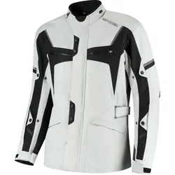 Rusty Stitches Luke, Textiljacke wasserdicht - Hellgrau/Schwarz - L