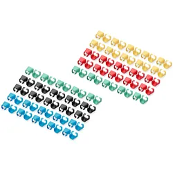 DIGITUS Farbclips für RJ45-Kabel Mischfarben, 20 Stk. x 5 Farbe,Getrennte Packungen
