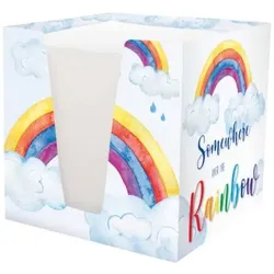 Notizklotz "Rainbow", 70 g/qm, 92 x 92 x 92 mm, weiß, 900 Blatt