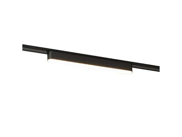 Spot sur rail moderne noir monophasé 10W 3000K - Magnetic Marra