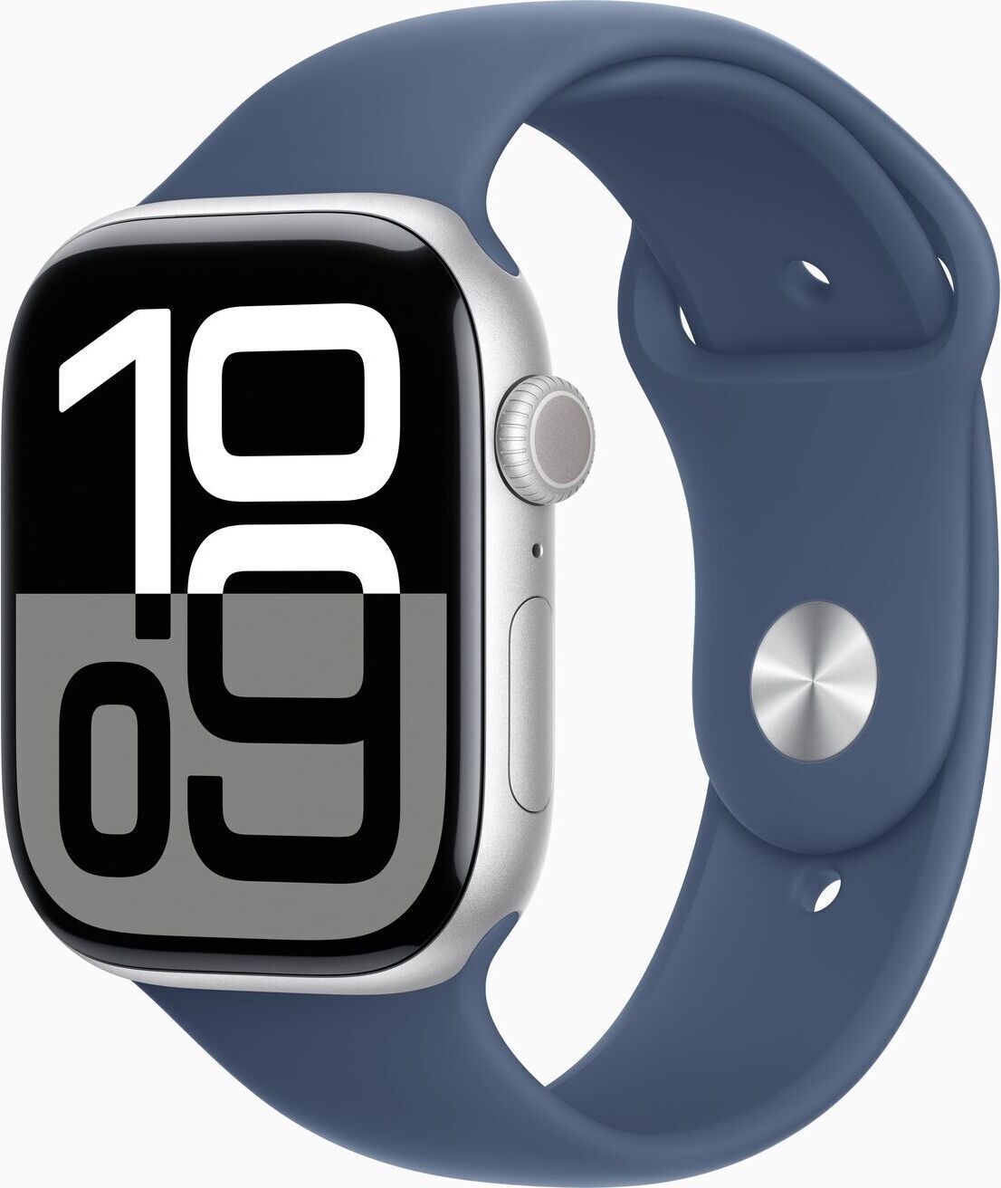 Apple Watch Series 10 Aluminium 46 mm (2024)   GPS   Silver   Sport Band S/M   Denim - Refurbished