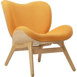 Conversation Piece Sessel orangefarben auf Eichenbeinen
