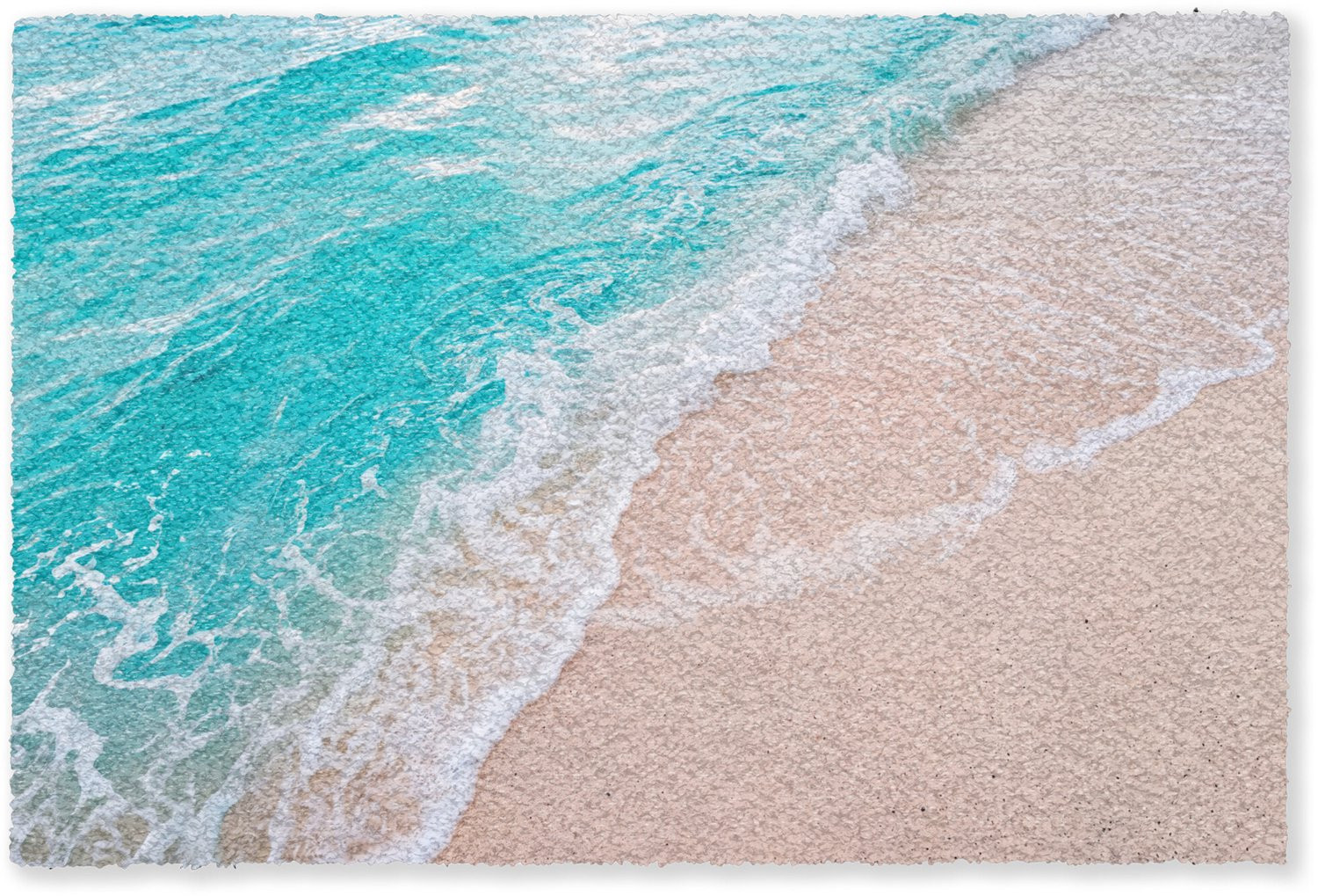 MuchoWow Deurmat Strand Zee Golf Natuur Blauw B: 180 cm, D: 120 cm