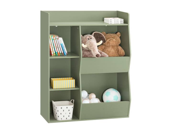 SoBuy Kinderregal Grün, Holzwerkstoff, 80x104x34 cm, Baby- und Kindermöbel, Babyzimmer, Babyregal & Kinderregal