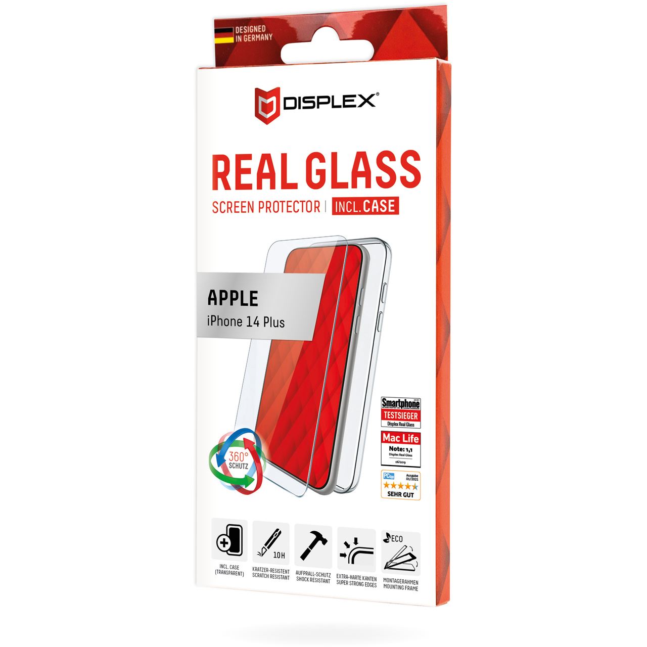 E.V.I. Displex Glas + Case für Apple IPHONE 14 PLUS