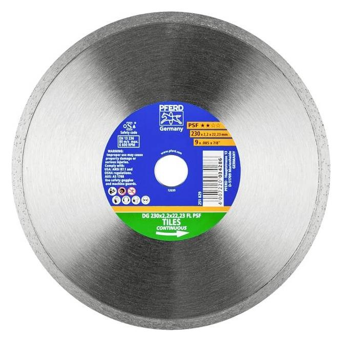 Pferd Diamond cut-off wheels for the construction industry, type with continuous rim PSF (68300051)
