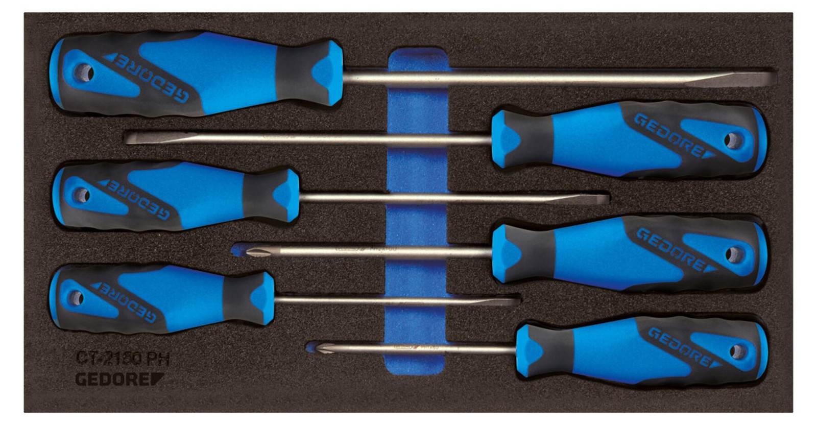 Gedore schroevendraaierset model 1500 CT1-2150 PH in Check-Tool-inleglade