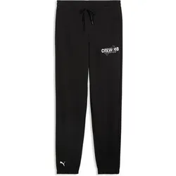 PUMA Herren Fitness / Workout Sporthosen lang Pr?sentationshosen He/Uni M PUMA CREW FRENCH TERRY PANT, Größe M in Schwarz Schwarz