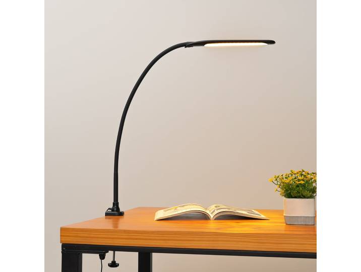 Nilay LED Clip-Lampe CCT Schwarz - Lindby - Arbeitszimmer / Büro - Modern - Metall - Einflammig