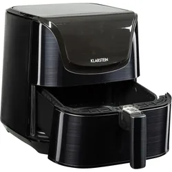 Klarstein AeroVital Deluxe Heißluftfritteuse 1700W 5 Liter Edelstahl Schwarz-Metallic