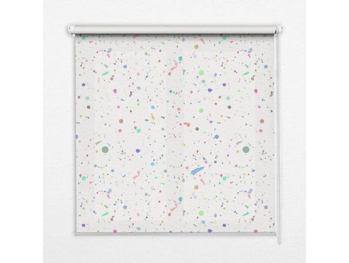 Tulup Innenrollo - Fensterrollo - Rollo - 150x180 cm - Farbflecken, Blau, Kunststoff, Rechteckig, 150x180x0.5 cm, Heimtextilien, Vorhänge, Rollos