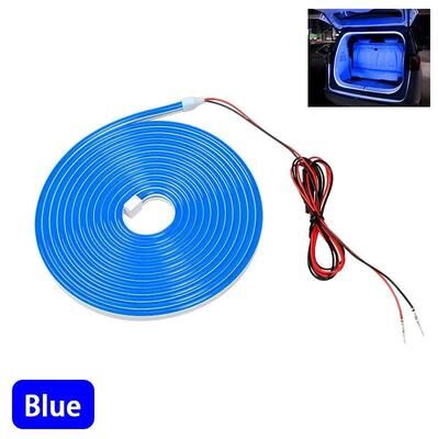 Uplift Treasures Universal LED Car Trunk Ambient Light Strip With Auto Sensor blue length 4m
