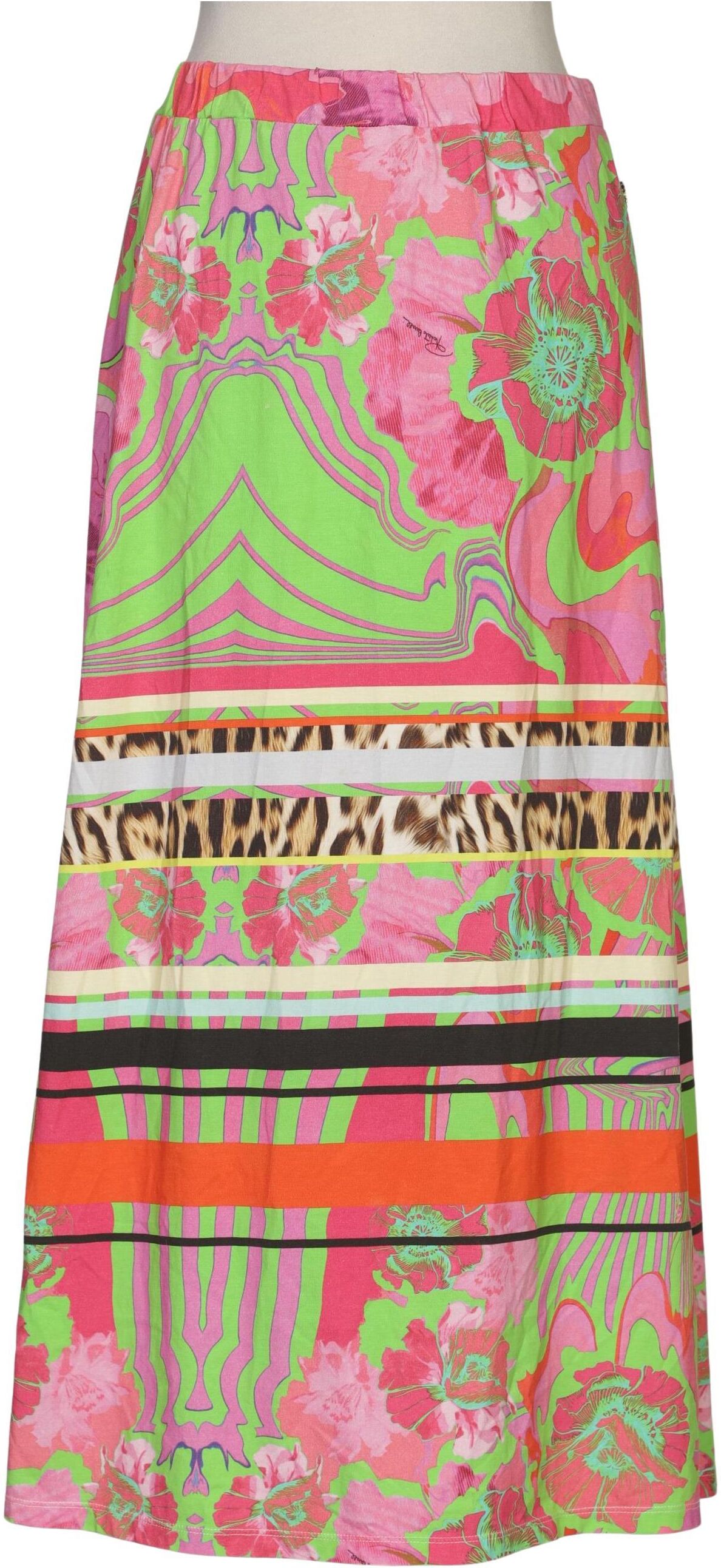 Roberto Cavalli Damen Rock, Mehrfarbig, Gr. W24, Baumwolle / Elasthan - Second Hand
