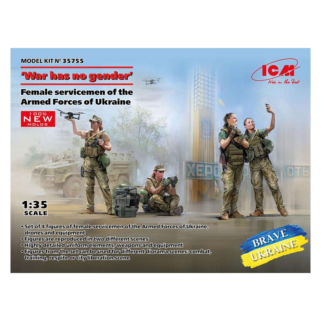 ICM 'War has no gender'. Female servicemen of the Armed Forces of Ukraine (100% new molds) (35755)