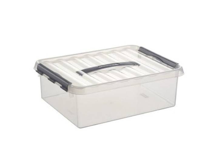 Helit sunware H6160202 - Boîte de rangement „the q-line“ 10 L Boîte de rangement transparente avec couvercle pour un rangement clair