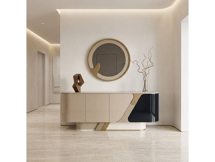 JVmoebel Sideboard Modernes Sideboard mit Spiegel und stilvoller Ausstrahlung (1 St., 2-tlg)