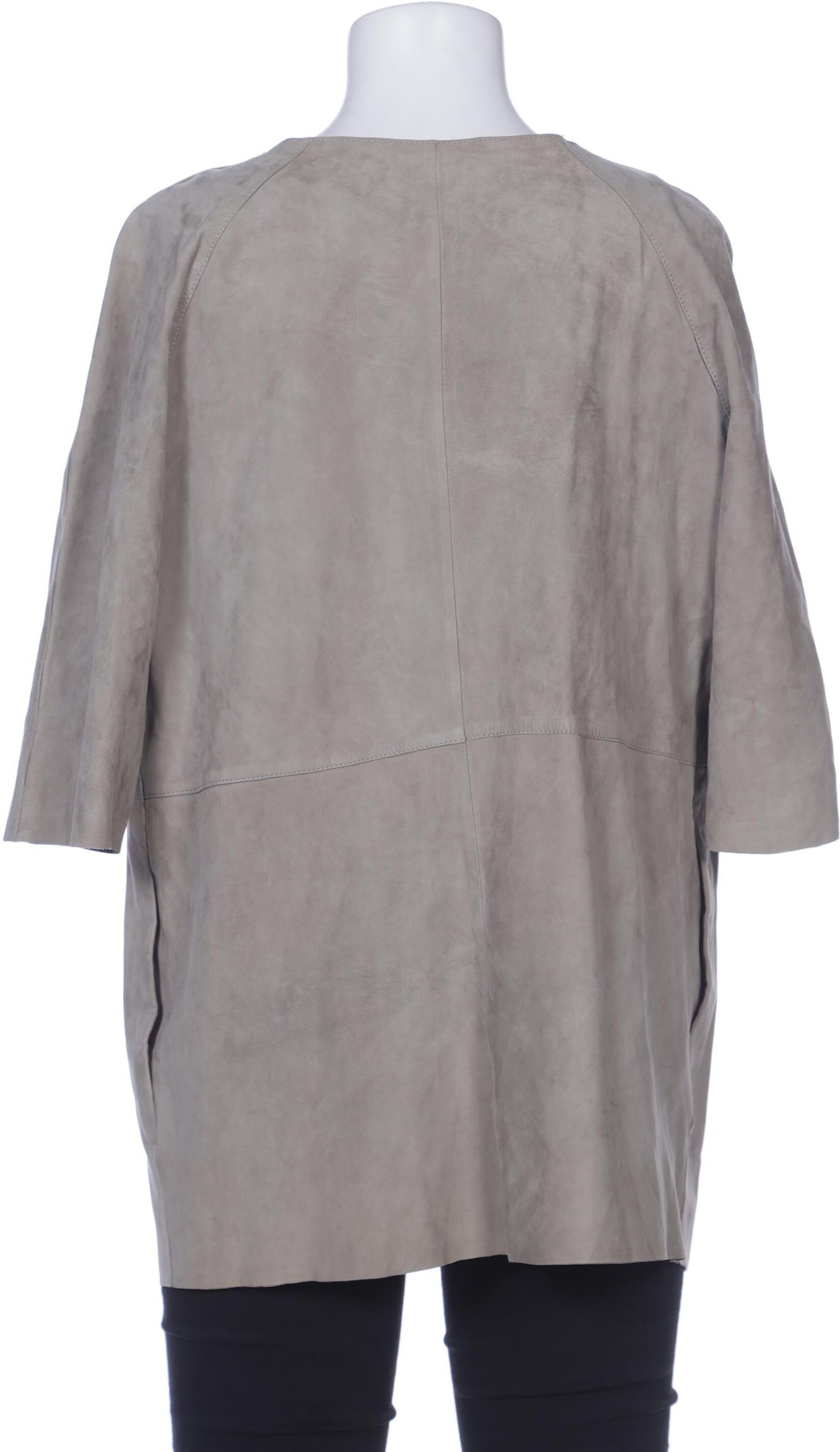 Arma Damen Mantel, Grau, Gr. EU 36, Leder - Second Hand