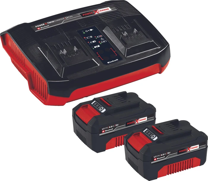 EINHELL Starter Kit Power X-Change 2x 4,0Ah & Twincharger Kit 1, 4512112