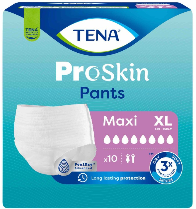 Tena Proskin Pants Maxi XL - 4 paquets de 10 protections