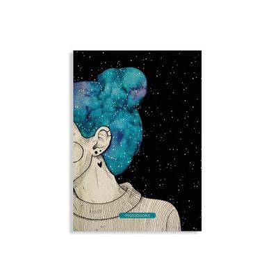 Notizbuch A5 blanko aus Graspapier – Jana – Blue Starry Sky – matabooks, Notizbuch von , Matabooks