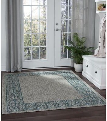 Alise Rugs Colonnade Traditional Border Indoor/Outdoor Area Rug
