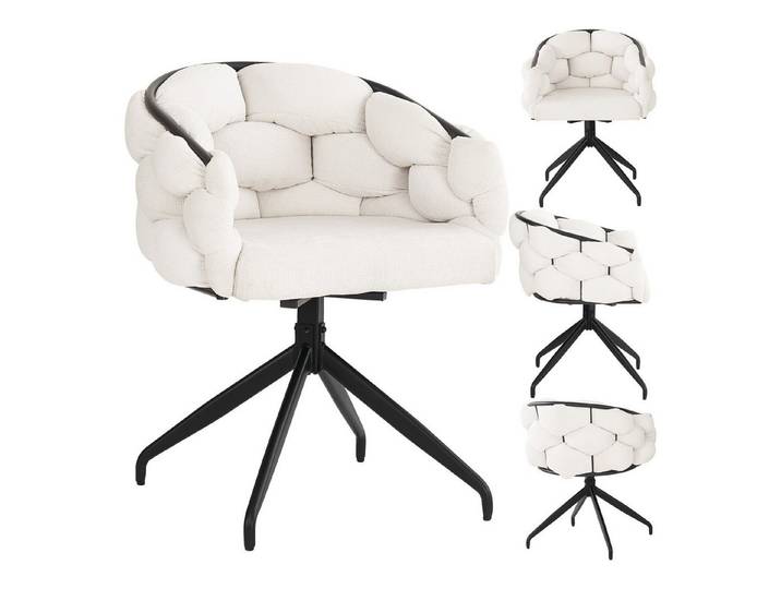 OKWISH Drehstuhl 360-Grad-Rotationsfunktion (Polsterstuhl, Wohnzimmerstuhl, Küchenstuhl, 4 St), Ergonomischer Stuhl, Bubble Stühle