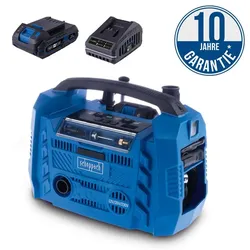 Scheppach Akku Hybrid Kompressor Airforce 6 20V-IXES 1x2,0Ah Akku + Ladegerät