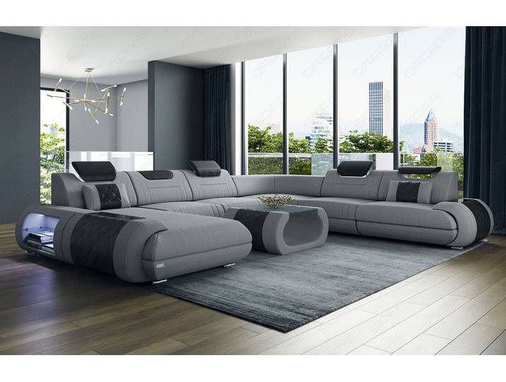 XXL Stoff Wohnlandschaft Rimini U-Form