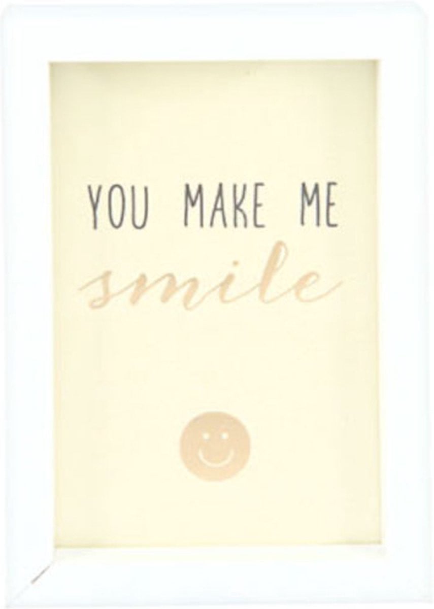 Depesche Fotolijst Compliment Smile Wit Hout 5 x 7 cm