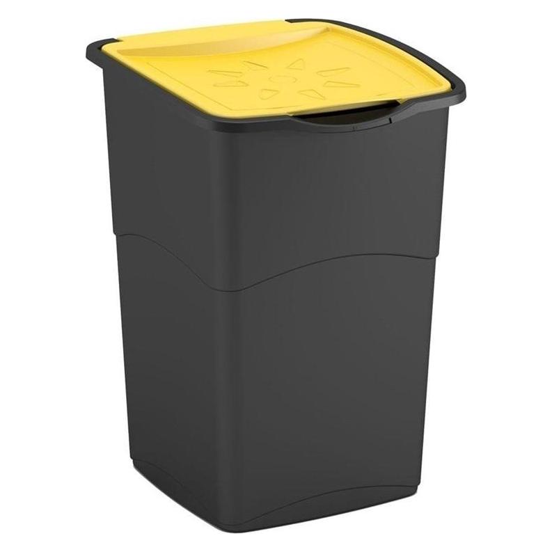 Keter Curver Kosz Na śmieci "Koral Bin" 47l /Czarny/ żółty (47 l) (CURVER)
