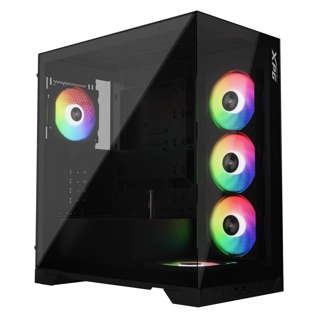 Adata XPG INVADER X/Midi Tower/Transpar./??ern?? (ATX, mATX, Mini-ITX) (INVADERXMT-BKCWW)